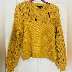 American Eagle Outfitters Yellow Crew Neck Sweater